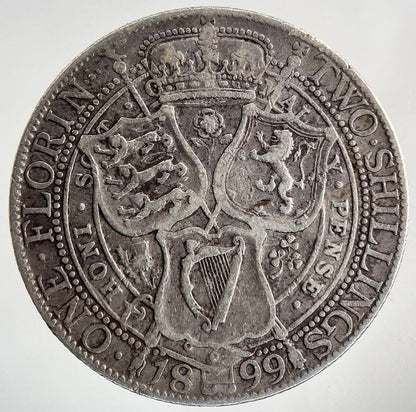 1899 Victoria Florin Silver Coin | Fine Collectable Grade
