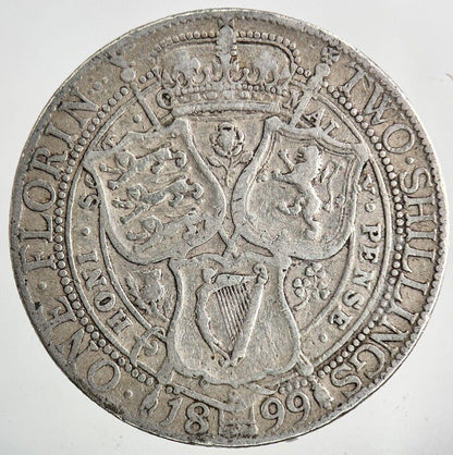 1899 Victoria Florin Silver Coin | Fine Collectable Grade