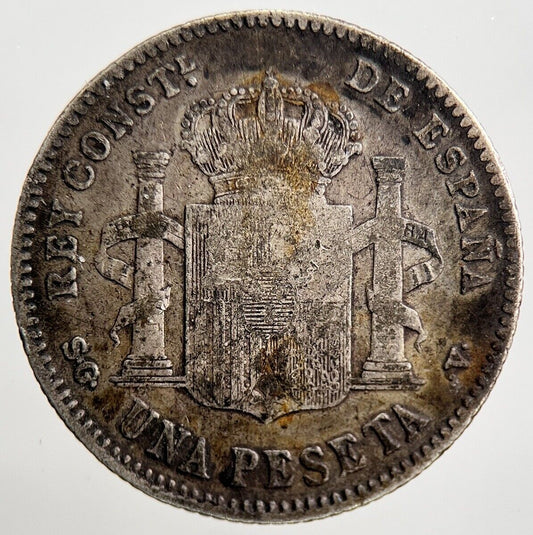 1899 Una 1 Peseta Silver Coin | Collectable Grade | a2107