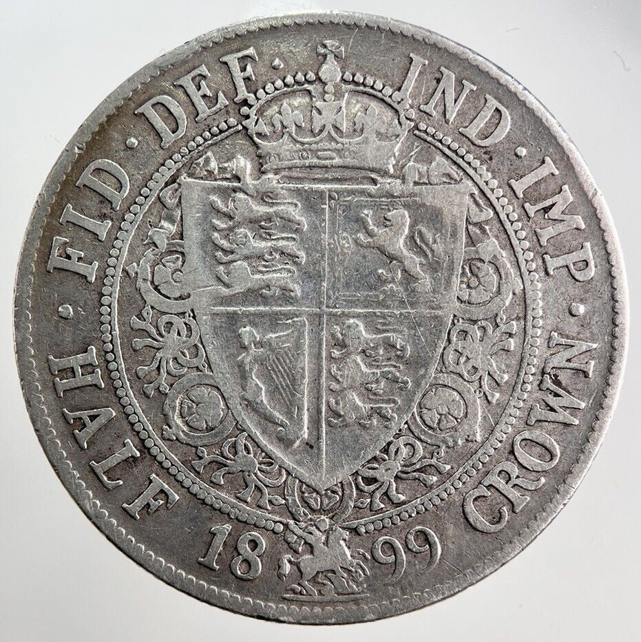 1899 Victoria Half-Crown Silver Coin | Fine Collectable Grade