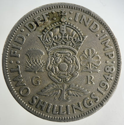 1948 George VI Florin Coin | Fine Collectable Grade