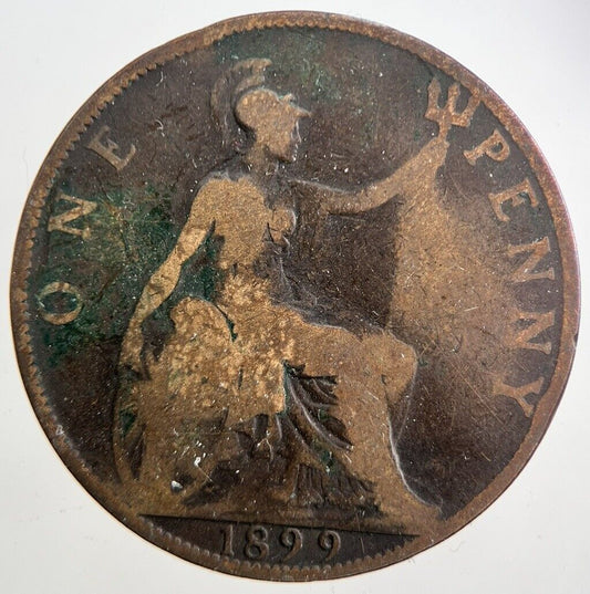 1899 Victoria One Penny Coin | Fair Grade | a4929