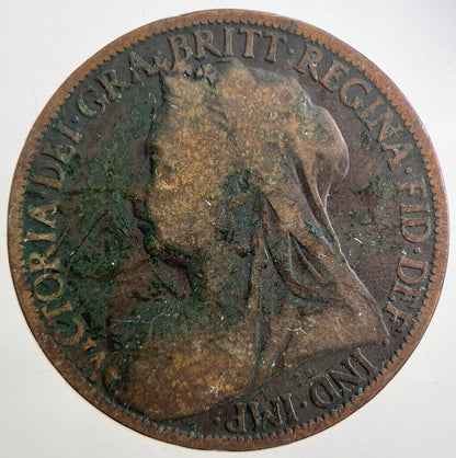 1899 Victoria One Penny Coin | Fair Grade | a4929