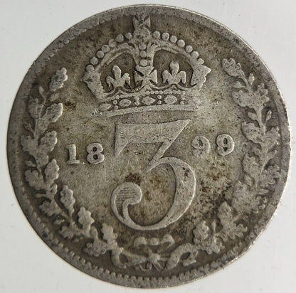 1899 Victoria Threepence Silver Coin | Collectable Grade
