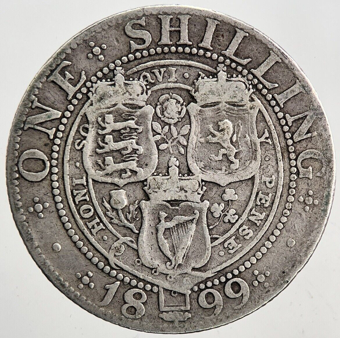 1899 Victoria Shilling Silver Coin | Fine Collectable Grade | a5997