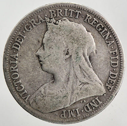 1899 Victoria Shilling Silver Coin | Fine Collectable Grade | a5997