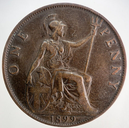 1899 Victoria One Penny Coin | Fine Collectable Grade | a7796
