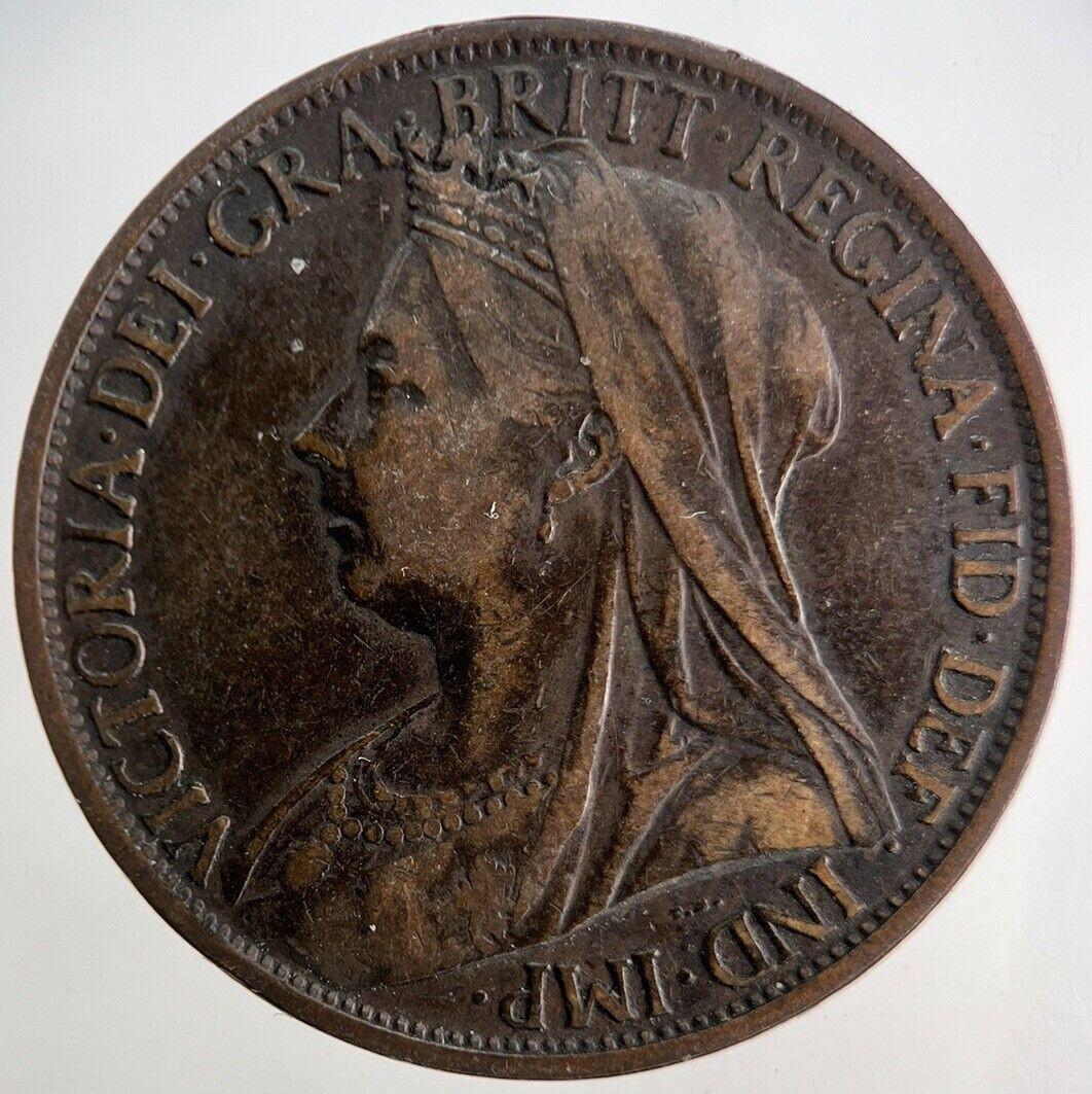 1899 Victoria One Penny Coin | Fine Collectable Grade | a7796