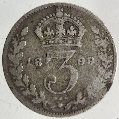 1899 Victoria Threepence Silver Coin | Collectable Grade