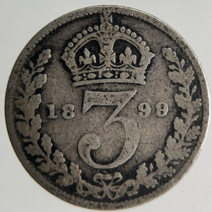 1899 Victoria Threepence Silver Coin | Collectable Grade