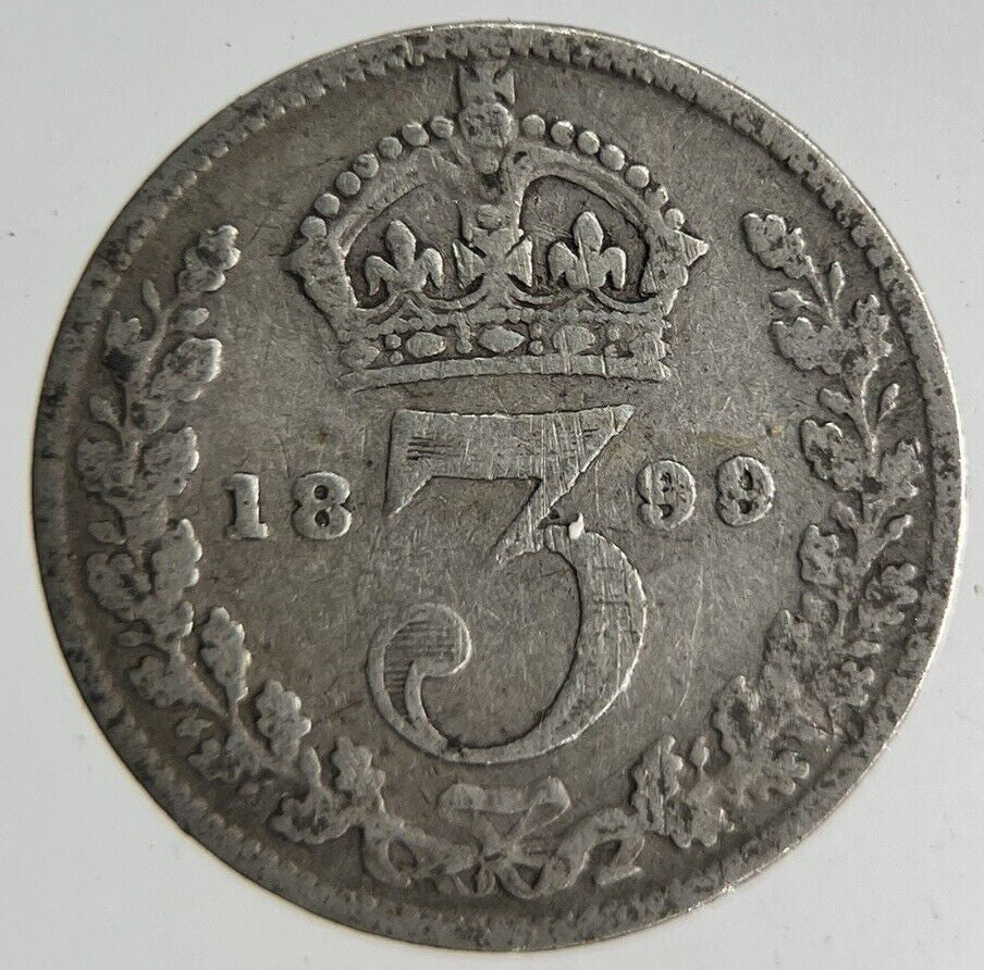 1899 Victoria Threepence Silver Coin | Collectable Grade