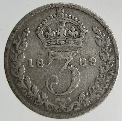1899 Victoria Threepence Silver Coin | Collectable Grade