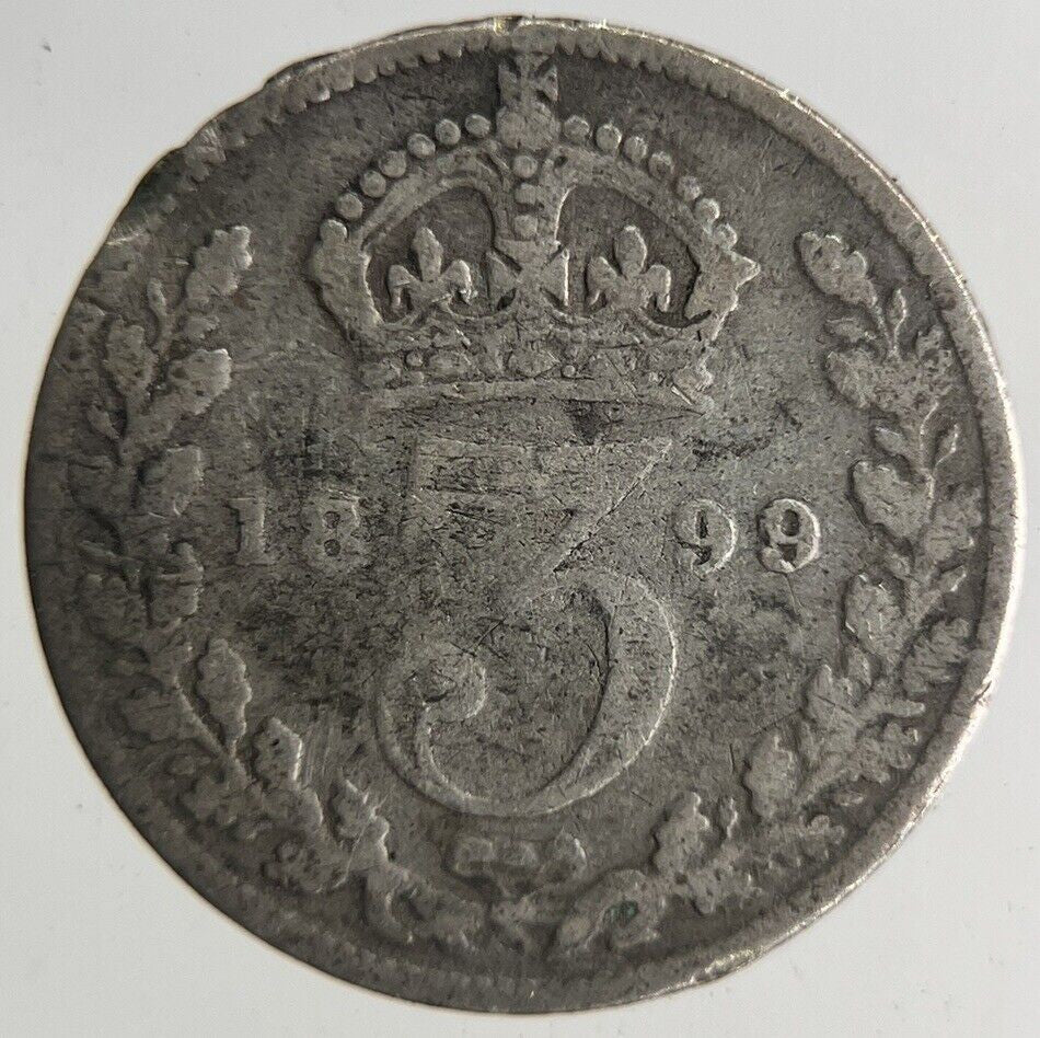 1899 Victoria Threepence Silver Coin | Collectable Grade