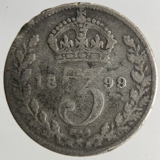1899 Victoria Threepence Silver Coin | Collectable Grade