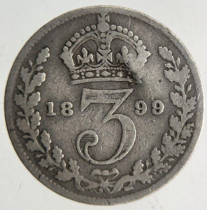 1899 Victoria Threepence Silver Coin | Collectable Grade