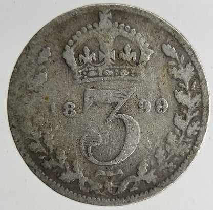 1899 Victoria Threepence Silver Coin | Collectable Grade