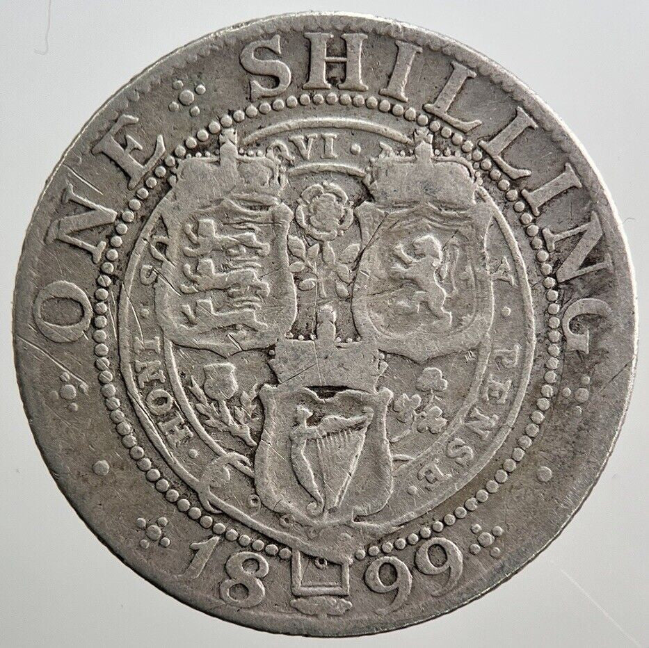 1899 Victoria Shilling Silver Coin | Collectable Grade | a2355