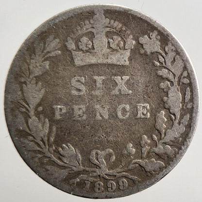1899 Victoria Sixpence Silver Coin | Collectable Grade | a3818