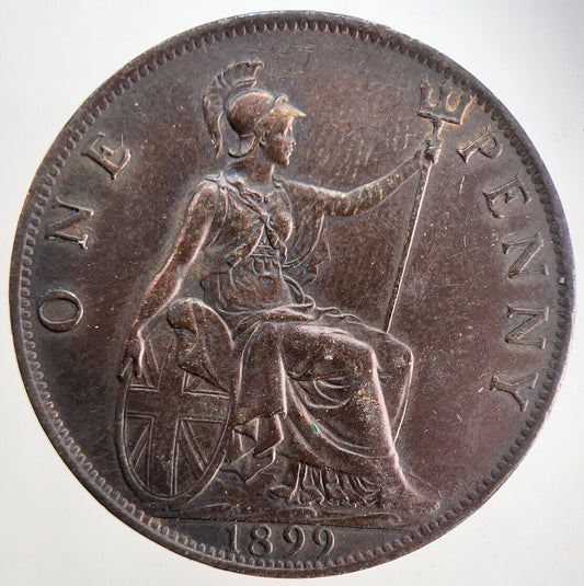 1899 Victoria One Penny Coin | Very High Grade | a9881