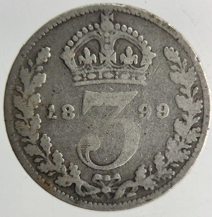 1899 Victoria Threepence Silver Coin | Collectable Grade