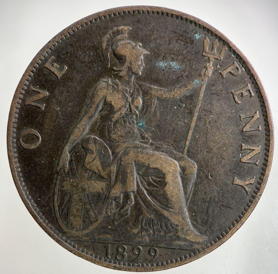 1899 Victoria One Penny Coin | Fine Collectable Grade