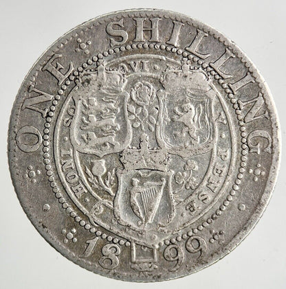 1899 Victoria Shilling Silver Coin | Fine Collectable Grade