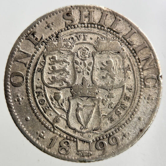 1899 Victoria Shilling Silver Coin | Fine Collectable Grade