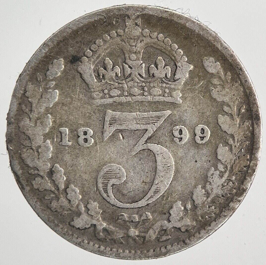 1899 Victoria Threepence Silver Coin | Collectable Grade | a6755