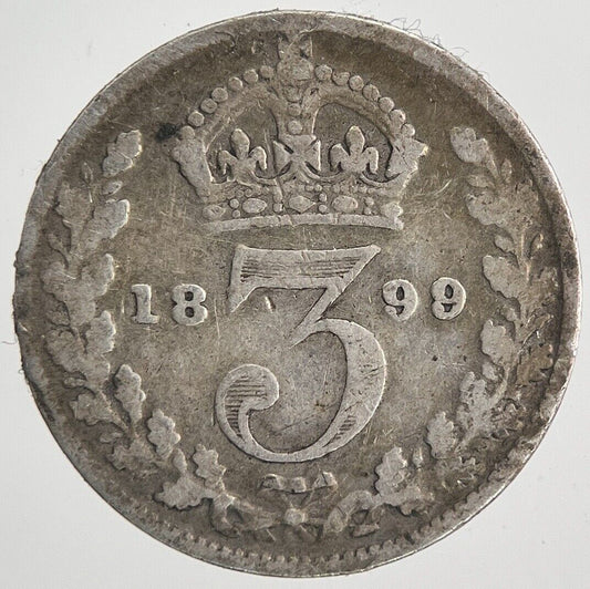 1899 Victoria Threepence Silver Coin | Collectable Grade | a6755