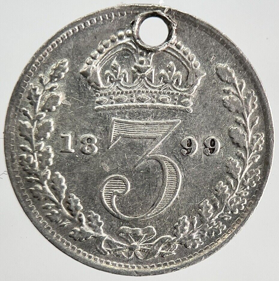 1899 Victoria Threepence Silver Coin | Very High Grade | a8629