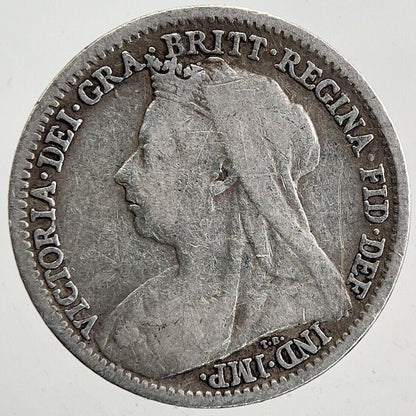 1899 Victoria Threepence Silver Coin | Fine Collectable Grade | a6002