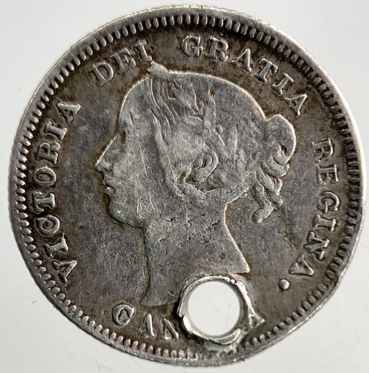 1900 Canada 5 Cents Silver Coin | Fine Collectable Grade