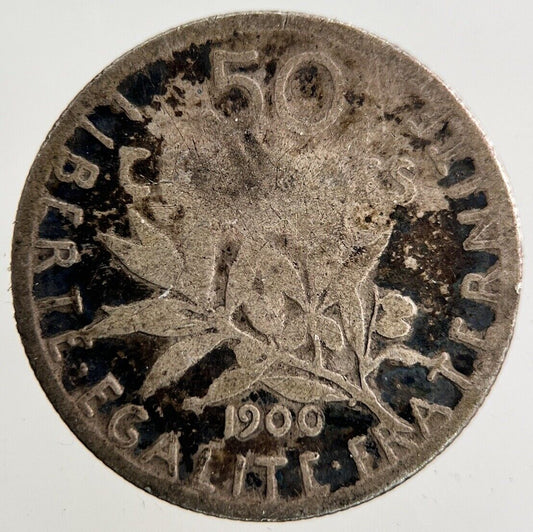 1900 France 50 Centimes Silver Coin | Fair Grade