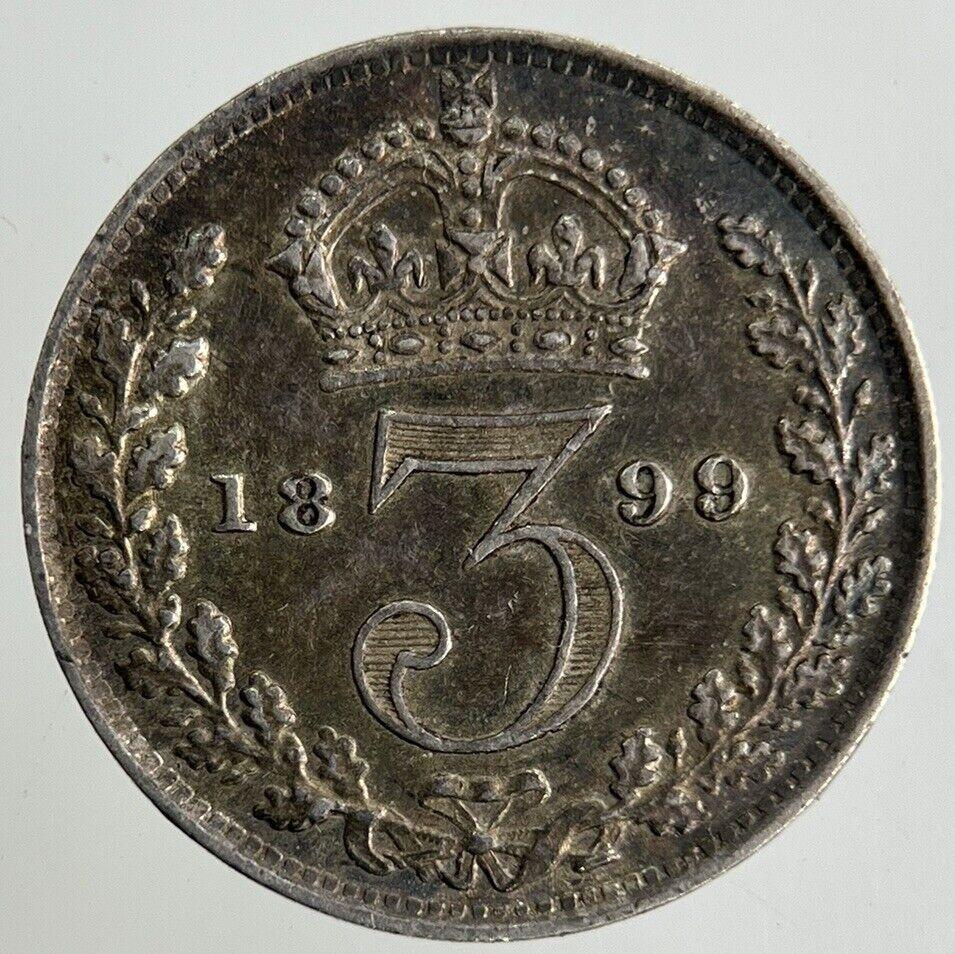 1899 Victoria Threepence Silver Coin | Very High Grade