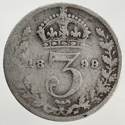 1899 Victoria Threepence Silver Coin | Collectable Grade