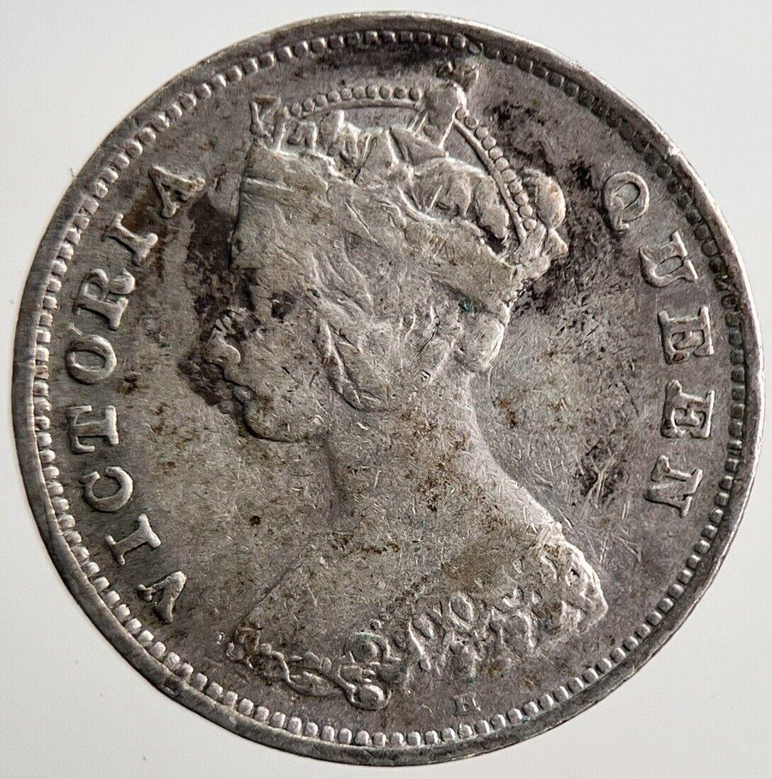 1900 Hong Kong 10 Cents Silver Coin | Fine Collectable Grade | a3134