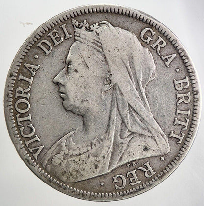 1900 Victoria Half-Crown Silver Coin | Fine Collectable Grade | a5609