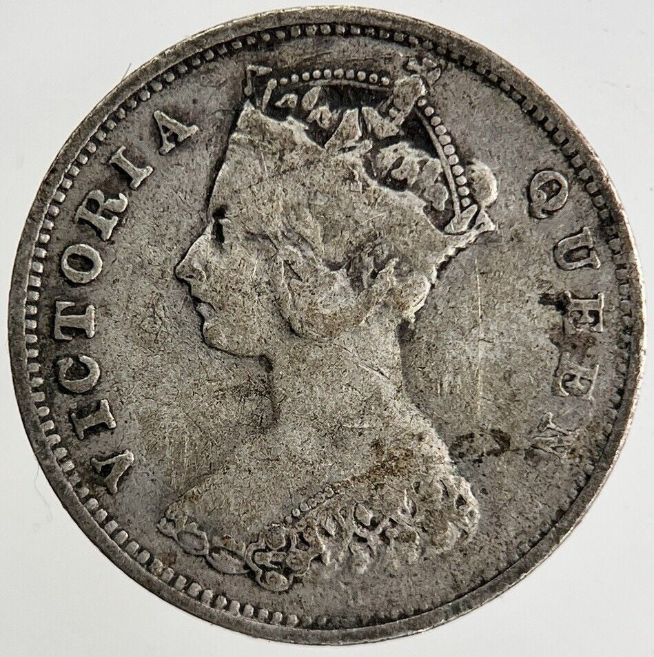1900 Hong Kong 10 Cents Silver Coin | Fine Collectable Grade
