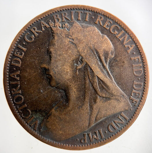 1900 Victoria One Penny Coin | Collectable Grade