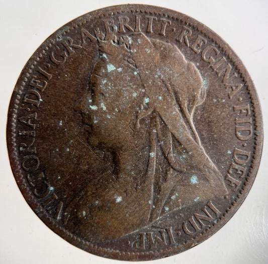 1900 Victoria One Penny Coin | Collectable Grade