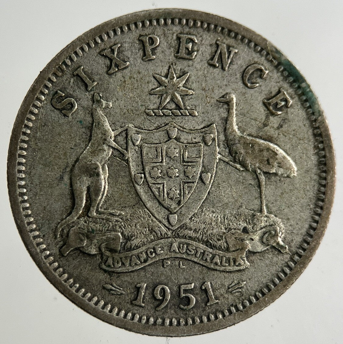1951 Australia Silver Sixpence Coin | Fine Collectable Grade