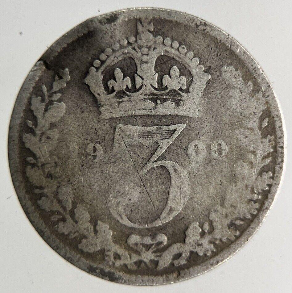 1900 Victoria Threepence Silver Coin | Collectable Grade