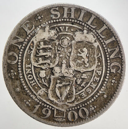 1900 Victoria Shilling Silver Coin | Fine Collectable Grade | a5838