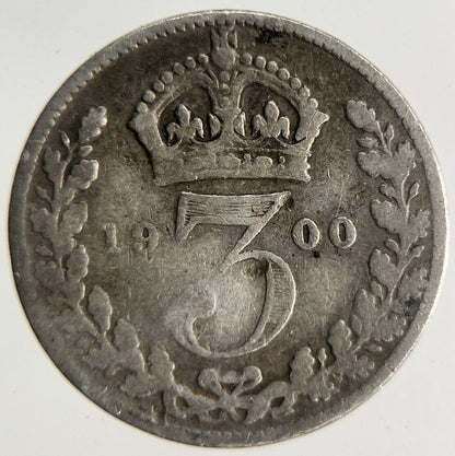 1900 Victoria Threepence Silver Coin | Collectable Grade
