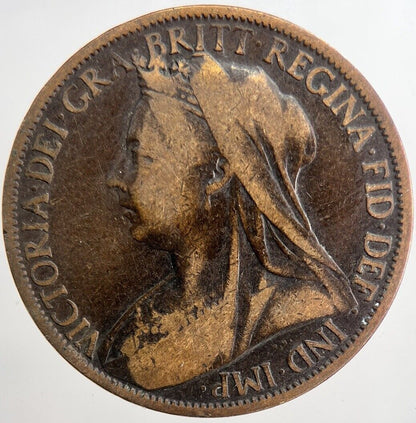 1900 Victoria One Penny Coin | Collectable Grade | a5656