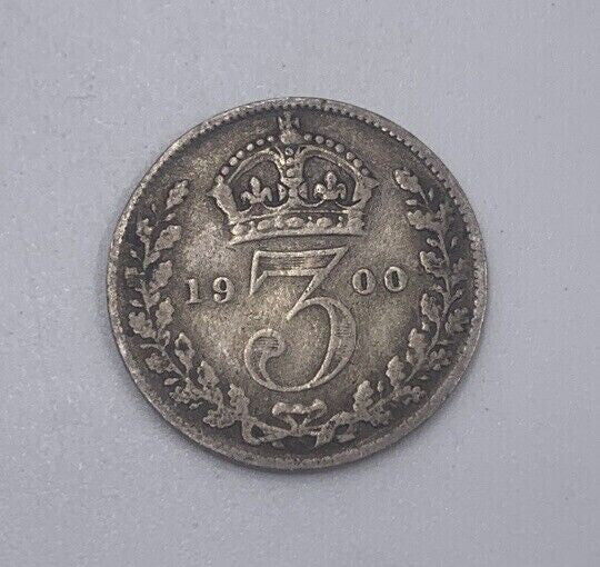 1900 Victoria Threepence | British Silver Coin | Collectable Grade | a67