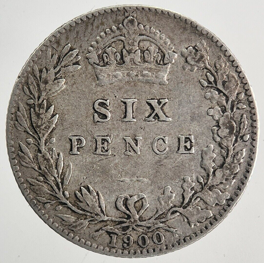 1900 Victoria Sixpence Silver Coin | Fine Collectable Grade | a9961