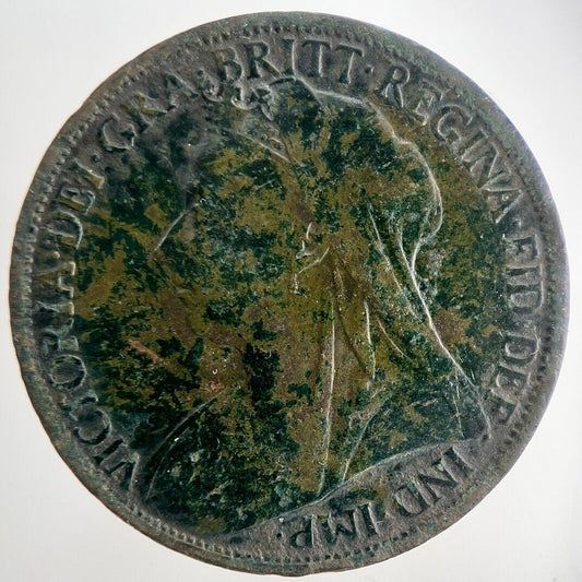 1900 Victoria One Penny Coin | Collectable Grade | a8638