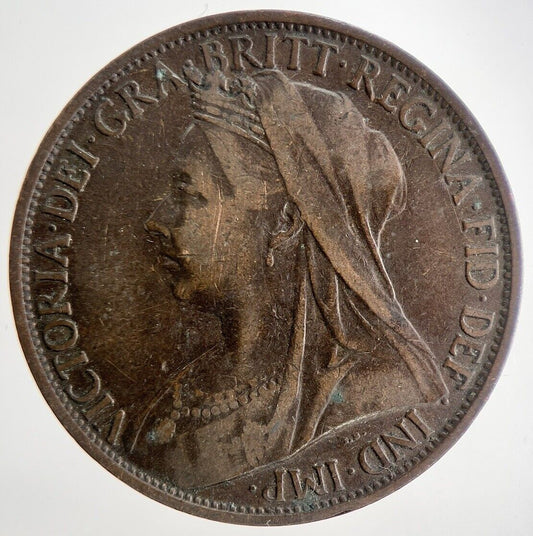 1900 Victoria One Penny Coin | Collectable Grade | a6723