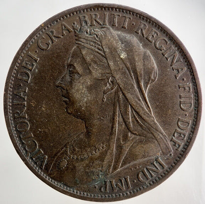 1900 Victoria One Penny Coin | Fine Collectable Grade